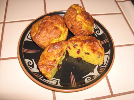 muffins véritablement orange aux canneberges