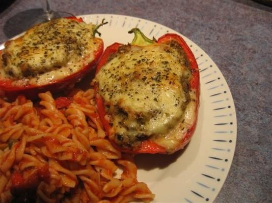 peperoni ripieni (poivrons italiens farcis aux aubergines)