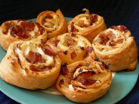 bouchées d'oignon et de bacon