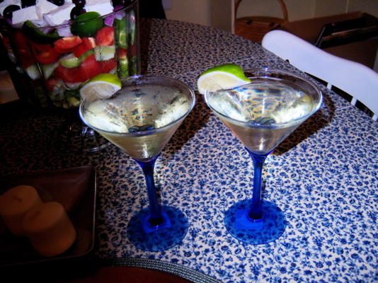martini citron et fleurs de sureau