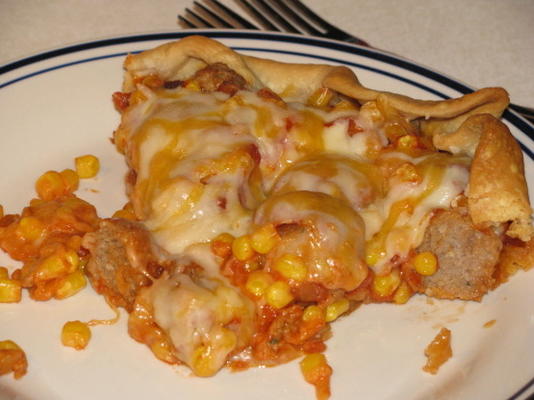 tarte aux boulettes de viande tex-mex