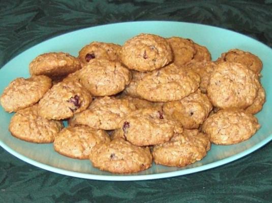 biscuits à l'avoine et aux canneberges réduits en gras