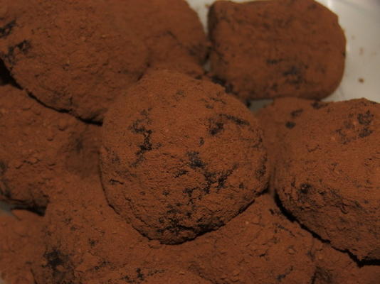 truffes au chocolat faibles en gras