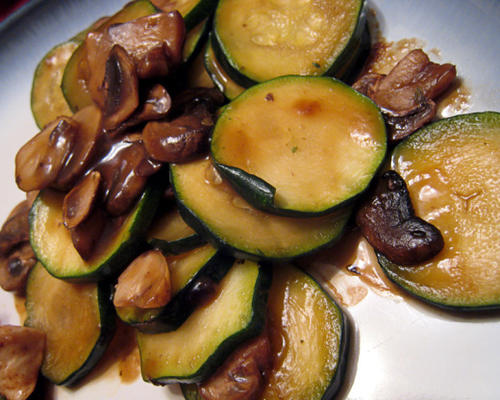 courgettes et champignons