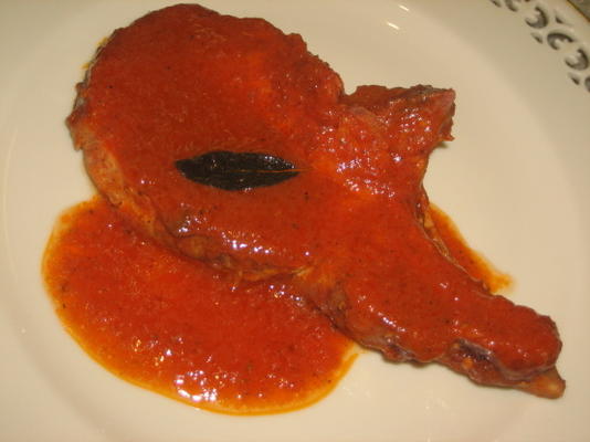côtelettes de porc à la tomate sauge