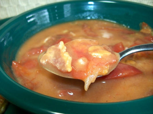 soupe au lard et aux tomates