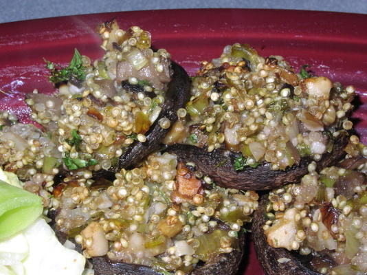 champignons farcis au quinoa