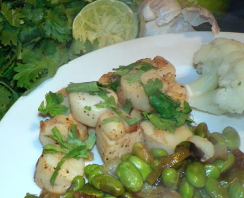 pétoncles à la coriandre et citron vert (Jack Nicholson)