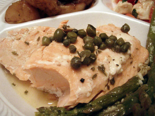 piccata de saumon poché