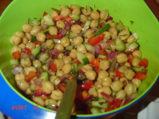 salade de pois chiches faible en gras (casher-pareve)