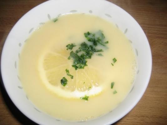 soupe grecque au citron