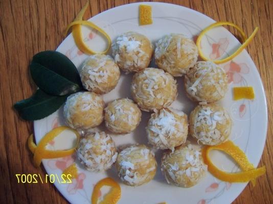 boulettes rapides d'orange à la noix de coco