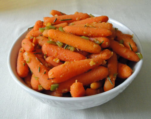carottes glacées à l'abricot et au jalapeno