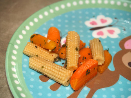 bébé maïs aux carottes