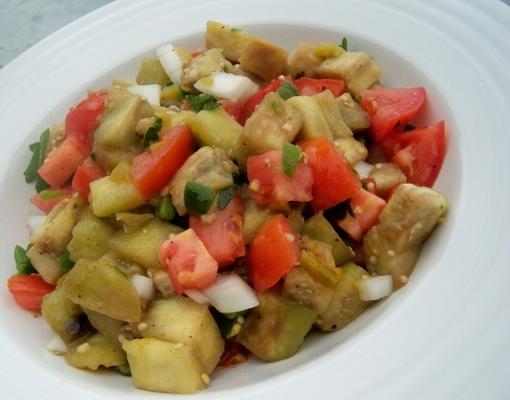 Salade d'aubergines en dés