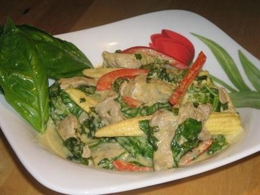 sauté de porc thaïlandais et maïs de bébé