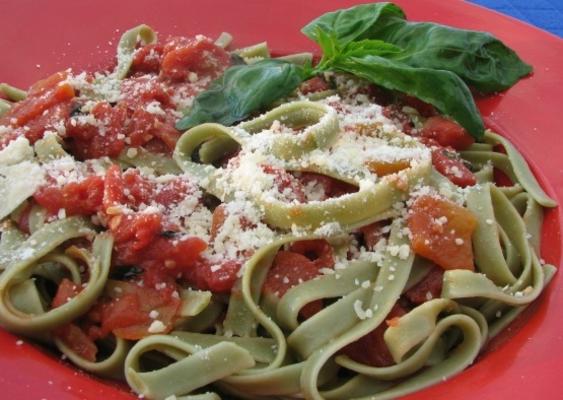 pâtes tomates et basilic
