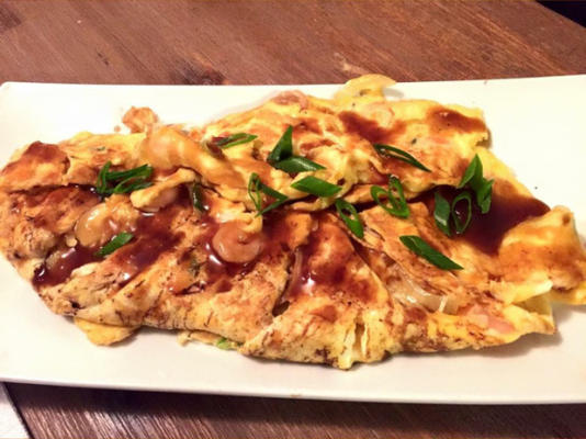 omelette aux crevettes chinoises