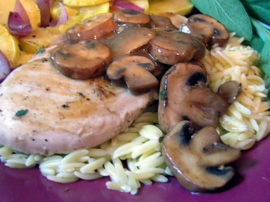 poulet madeira aux champignons