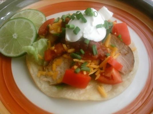 tostadas au poulet grillé