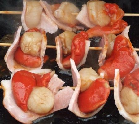 pétoncles enrobés de bacon chinois