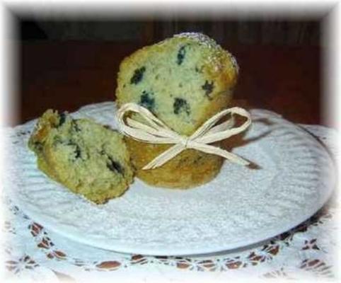 muffins aux bleuets (sans gluten, sans produits laitiers et sans œufs)