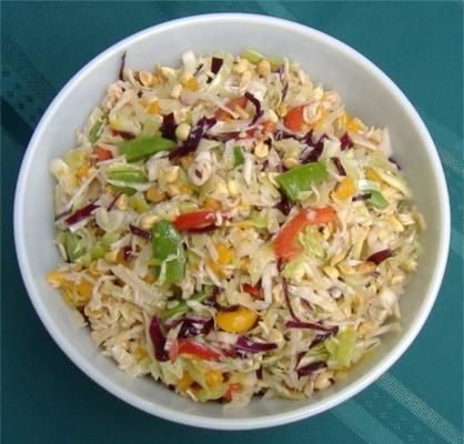 salade de chou asiatique avec des arachides et des mandarines