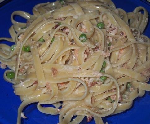 Fettuccine carbonara aux crevettes 15 minutes