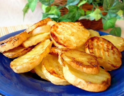 patates douces froissées grillées