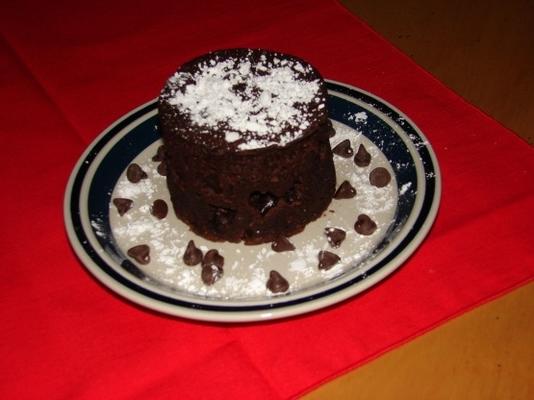 gâteau au chocolat dans une coupe sans gluten