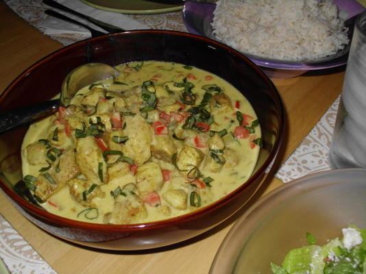 poulet thaï basilic à la noix de coco et curry