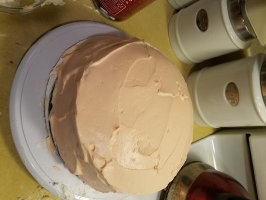 gâteau au champagne rose à la crème bavaroise