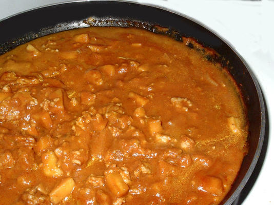 boeuf haché au curry