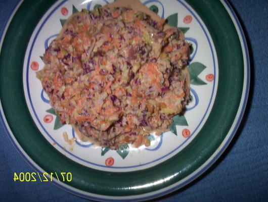 salade de chou au bacon croustillant