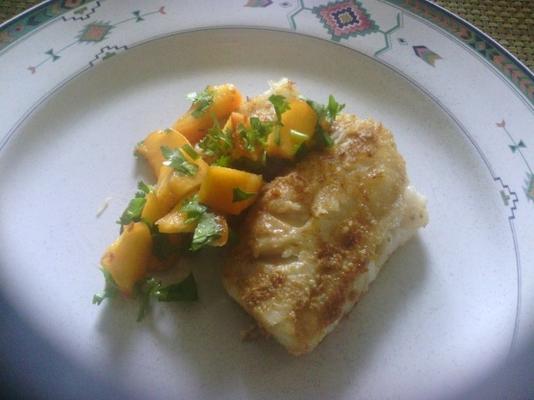 tilapia à la marocaine avec recette de cumin, mangue et coriandre