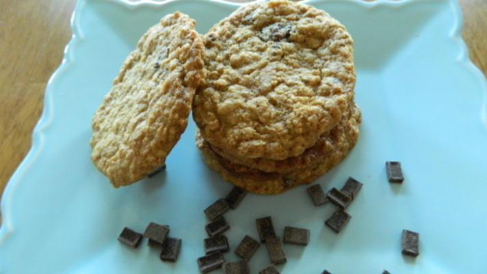 délicieux biscuits à l'avoine au chocolat sans gluten