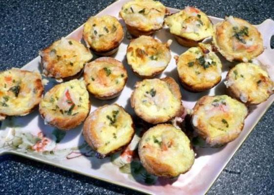 mini bouchées de quiche au crabe