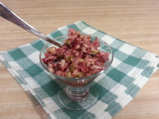 relish aux canneberges fraîches ou salade