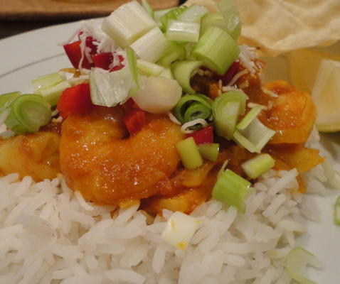 curry de crevettes - rapide et facile