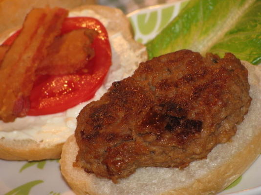 hamburgers de porc sucrés et épicés