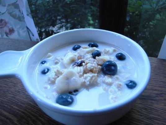 muesli banane myrtille