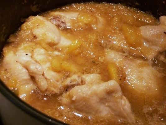 poulet assaisonné aux fruits