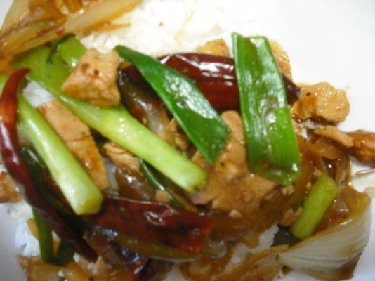 schezwan ou poulet chaud épicé szechuan