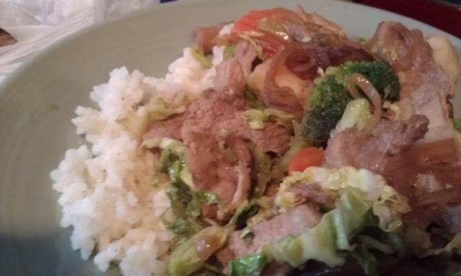yoshinoya style boeuf avec légumes bol de riz