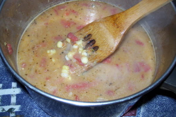 mealie soup - soupe de maïs sud-africaine
