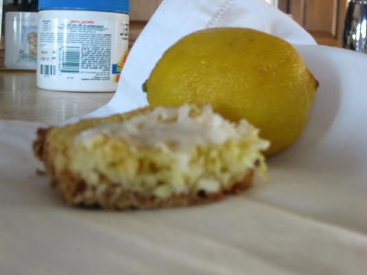 barres glacées au citron et à la noix de coco