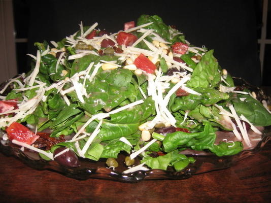 salade d'épinards au vinaigre d'orange sanguine / framboise