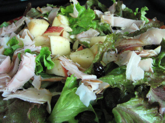 salade de dinde et pomme au cresson