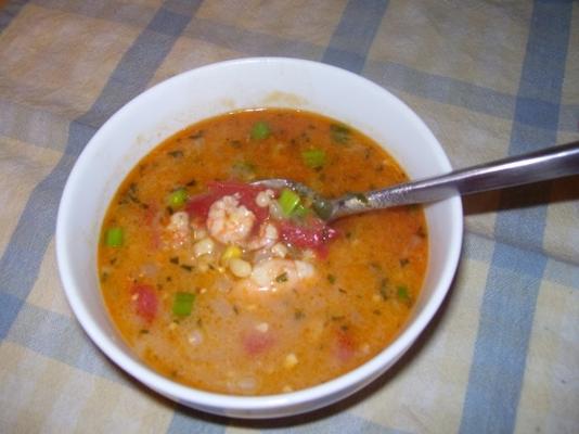 soupe au maïs et aux crevettes de maman
