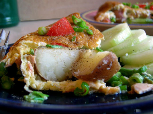 tortilla de pommes de terre (omelette) au thon et asperges (noyau ww)